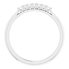 14K White 1/10 CTW Natural Diamond Anniversary Band