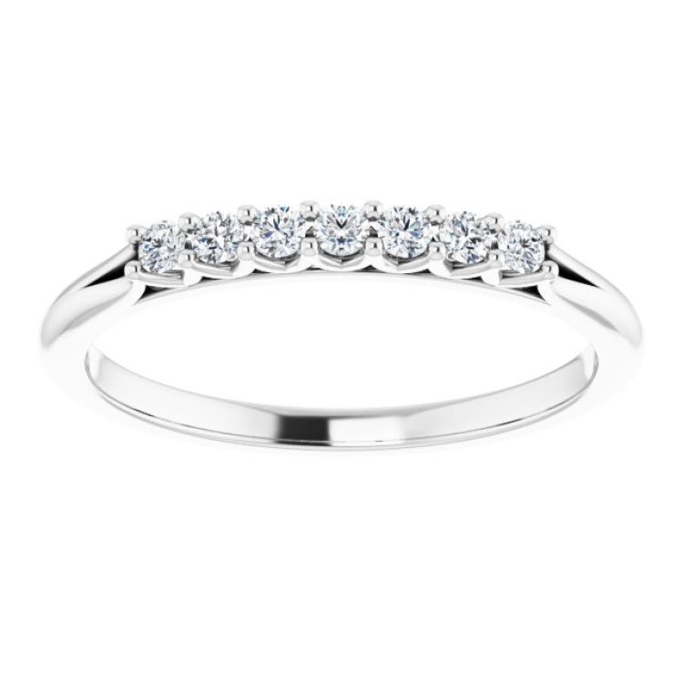 14K White 1/6 CTW Natural Diamond Anniversary Band
