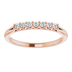 14K Rose 1/6 CTW Natural Diamond Anniversary Band