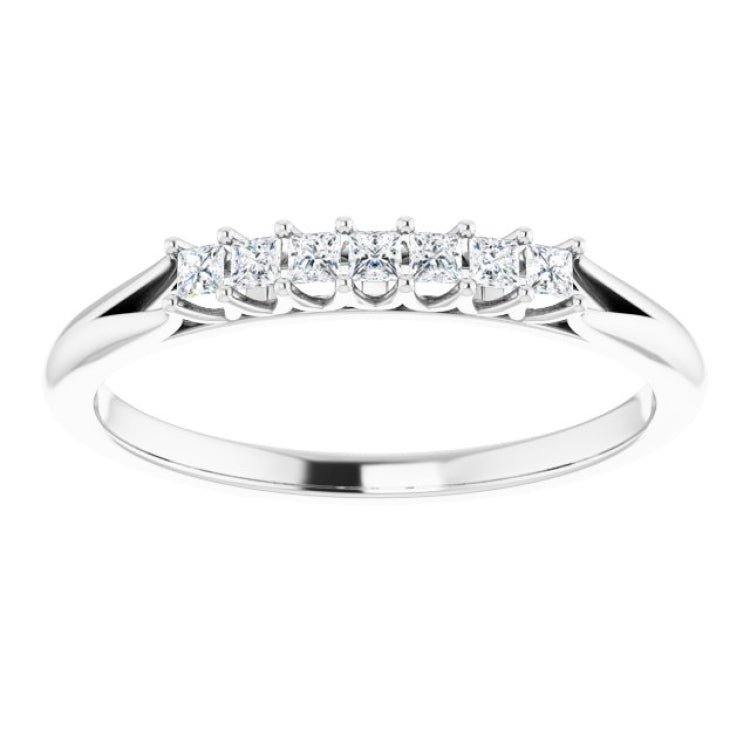 14K White 1/6 CTW Natural Diamond Anniversary Band
