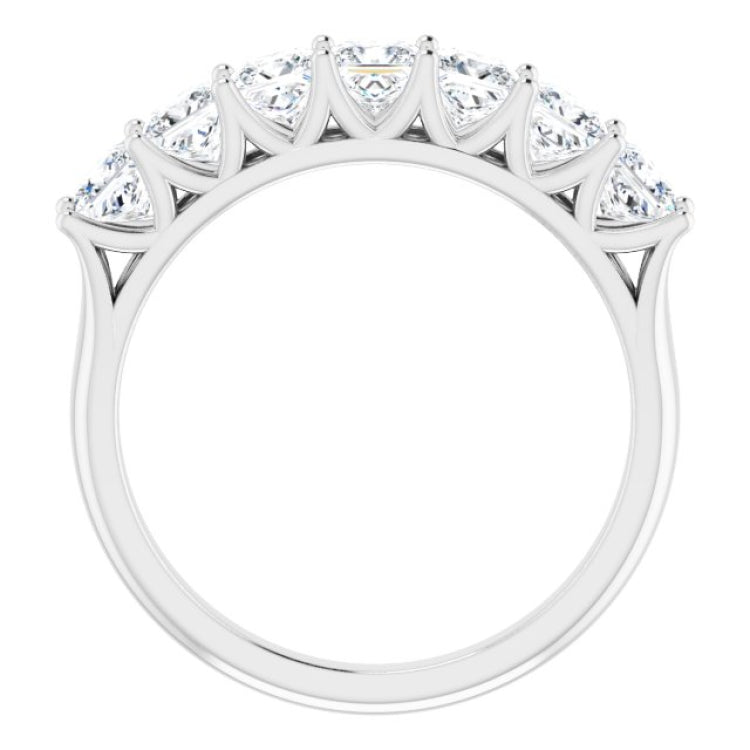 14K White 1 3/8 CTW Natural Diamond Anniversary Band