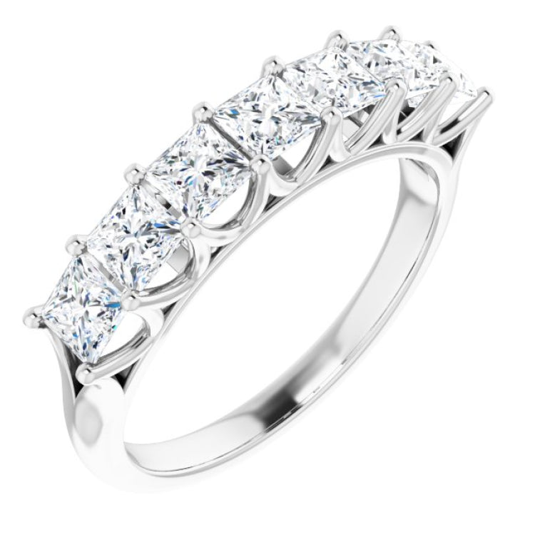 Platinum 1 3/8 CTW Natural Diamond Anniversary Band