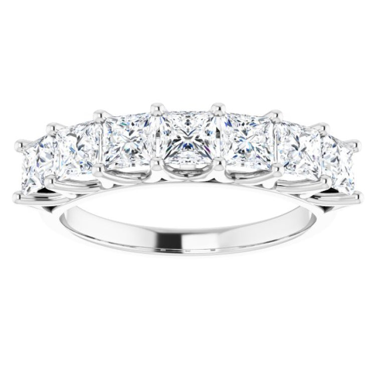 14K White 1 3/4 CTW Natural Diamond Anniversary Band