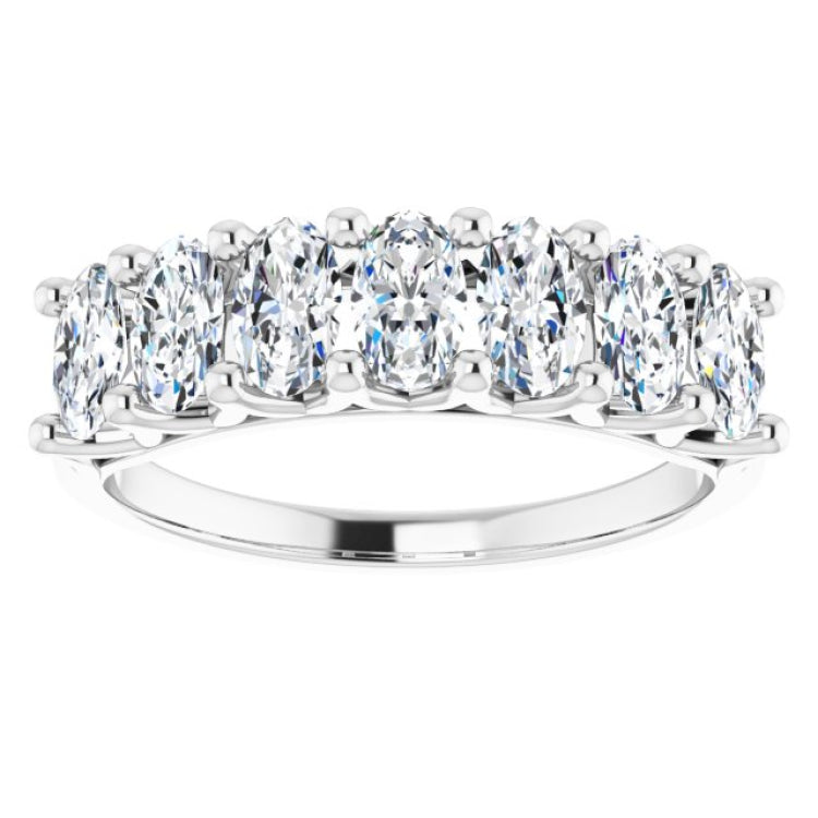 14K White 1 3/4 CTW Natural Diamond Anniversary Band