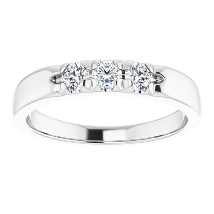 14K White 1/3 CTW Natural Diamond Anniversary Band