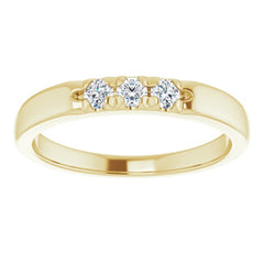 14K Yellow 1/5 CTW Natural Diamond Anniversary Band