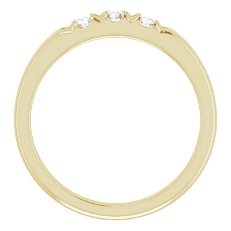 14K Yellow 1/3 CTW Natural Diamond Anniversary Band