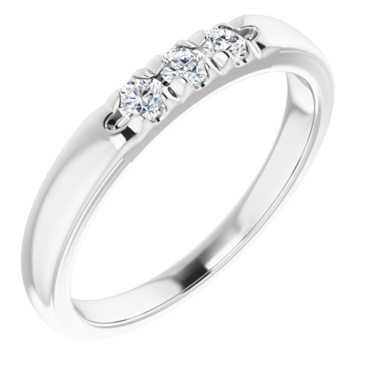 Platinum 1/5 CTW Natural Diamond Anniversary Band