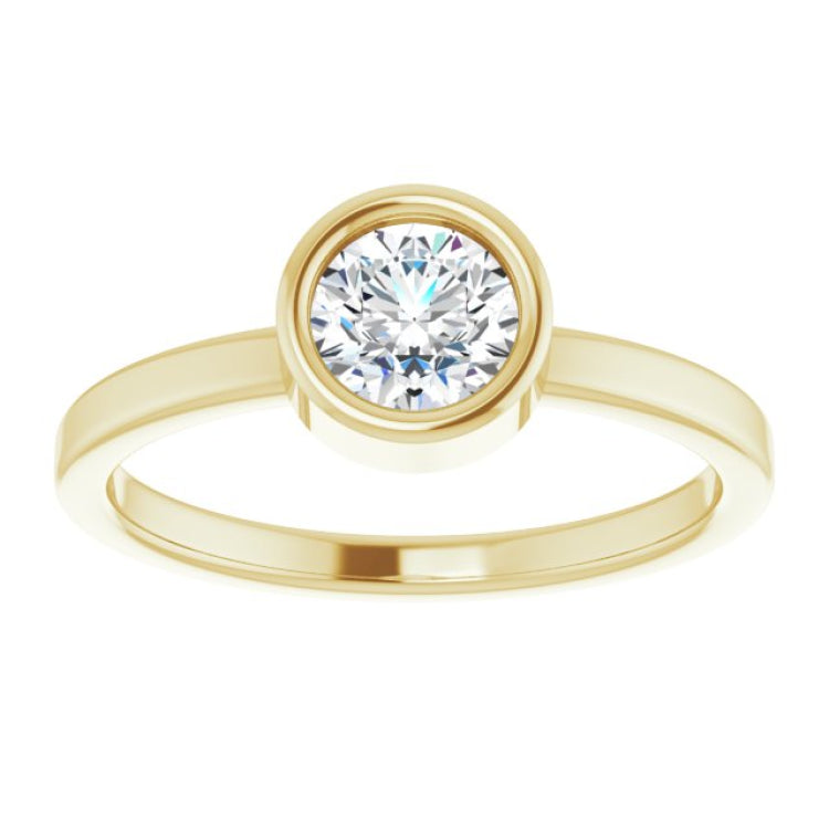 14K Yellow 5/8 CT Natural Diamond Ring