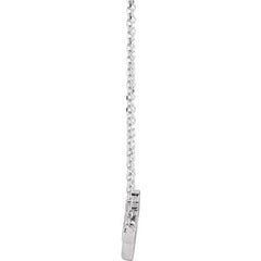 14K White Faith 18" Necklace
