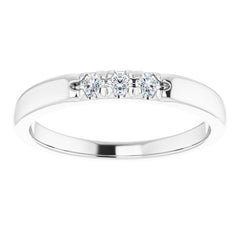 14K White 1/6 CTW Natural Diamond Anniversary Band
