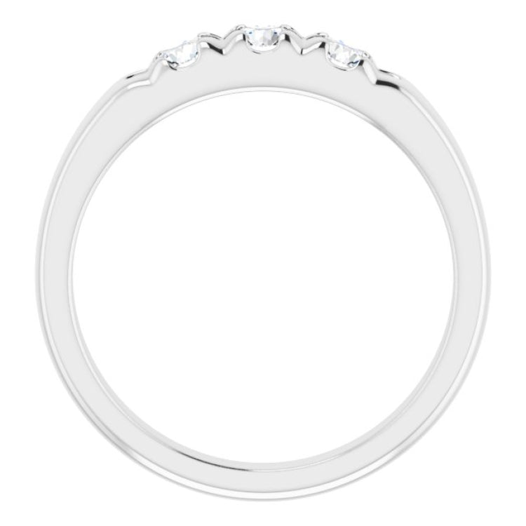 14K White 1/2 CTW Natural Diamond Anniversary Band