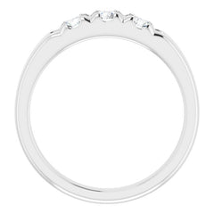 Platinum 1/2 CTW Natural Diamond Anniversary Band
