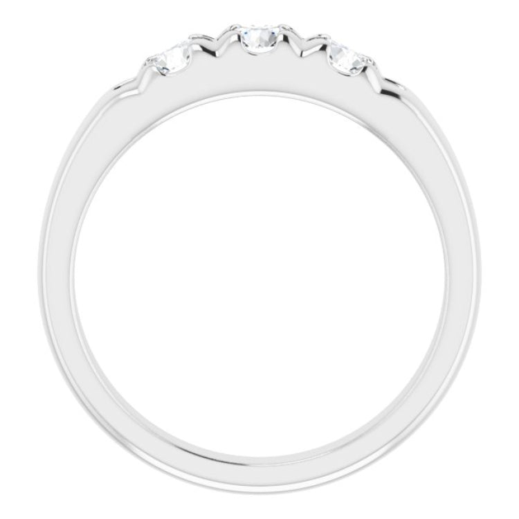 Platinum 3/4 CTW Natural Diamond Anniversary Band