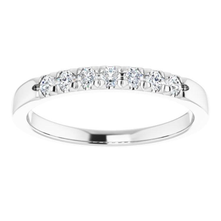 14K White 1/5 CTW Lab-Grown Diamond French-Set Anniversary Band