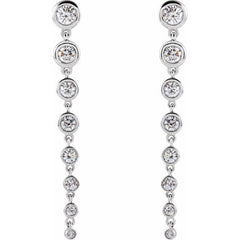 14K White 1 3/4 CTW Lab-Grown Diamond Earrings