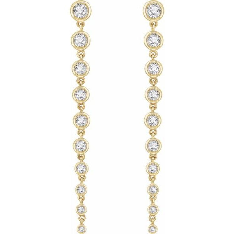 14K Yellow 2 CTW Lab-Grown Diamond Earrings
