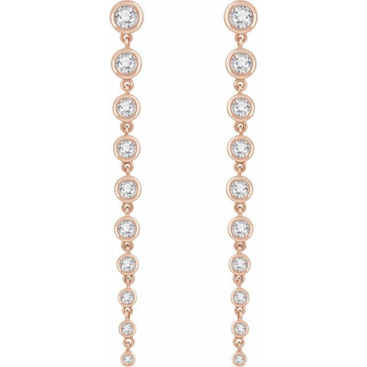 14K Rose 2 CTW Lab-Grown Diamond Earrings