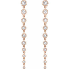 14K Rose 2 CTW Lab-Grown Diamond Earrings