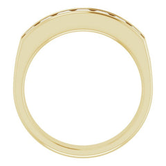 14K Yellow 1 3/8 CTW Natural Diamond Band