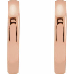 14K Rose Hinged 18 mm Hoop Earrings