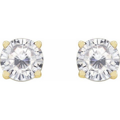 14K Yellow 5 mm Stuller Lab-Grown Moissanite Earrings