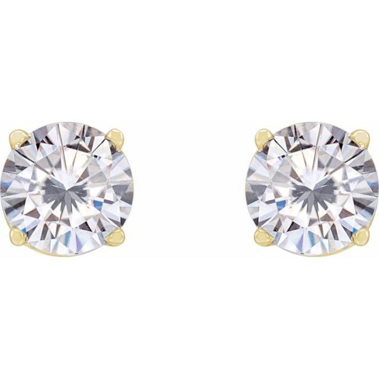 14K Yellow 5.5 mm Stuller Lab-Grown Moissanite Earrings