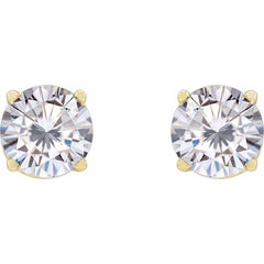 14K Yellow 5.5 mm Stuller Lab-Grown Moissanite Earrings