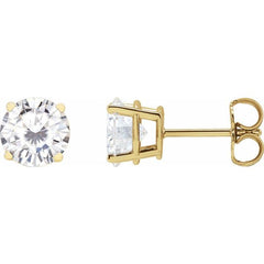 14K Yellow 6.5 mm Stuller Lab-Grown Moissanite Earrings