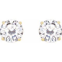 14K Yellow 6.5 mm Stuller Lab-Grown Moissanite Earrings