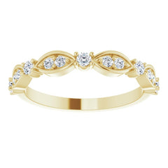 14K Yellow 1/3 CTW Lab-Grown Diamond Anniversary Band