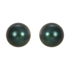 14K Yellow 5 mm Cultured Black Akoya Pearl Earrings