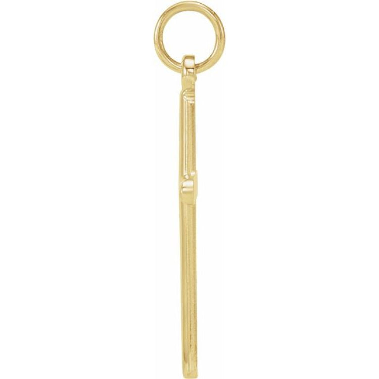 14K Yellow Cross Pendant