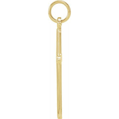 14K Yellow Cross Pendant