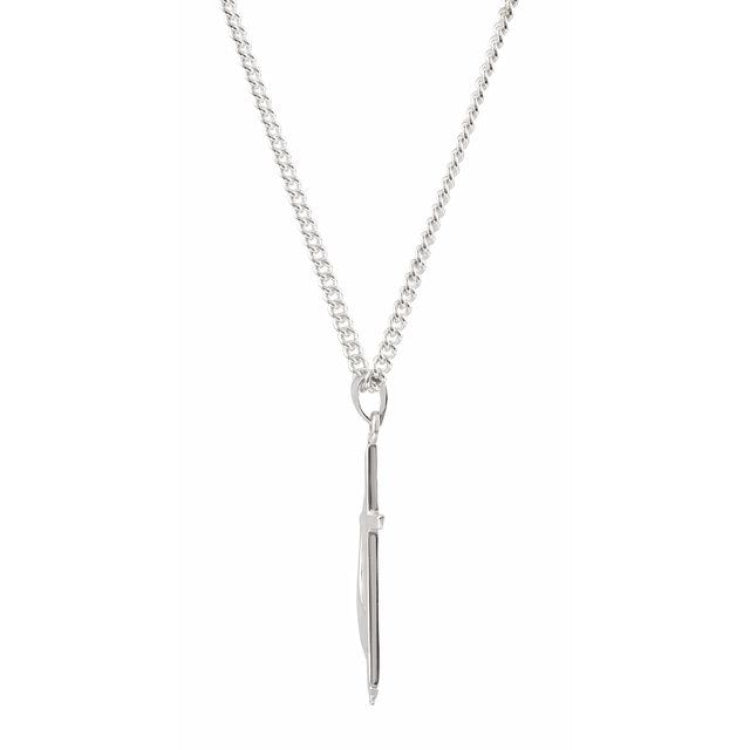 Sterling Silver Methodist Cross 18" Necklace