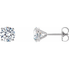 14K White 3/4 CTW Natural Diamond Cocktail-Style Earrings