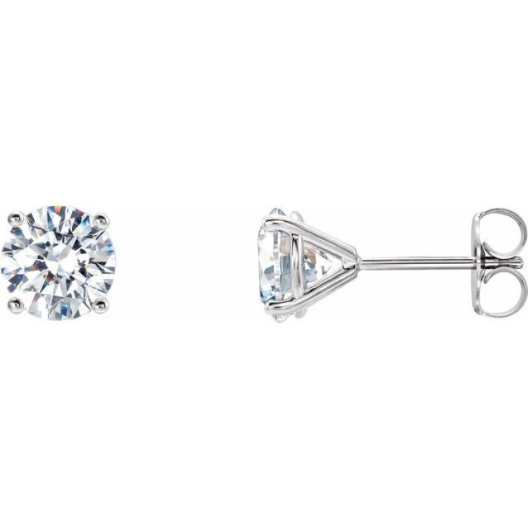 14K White 1 CTW Natural Diamond Cocktail-Style Earrings