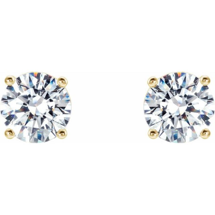 14K Yellow 1 CTW Natural Diamond Cocktail-Style Earrings