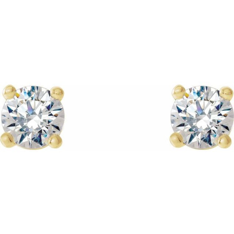 14K Yellow 1/5 CTW Natural Diamond Cocktail-Style Earrings