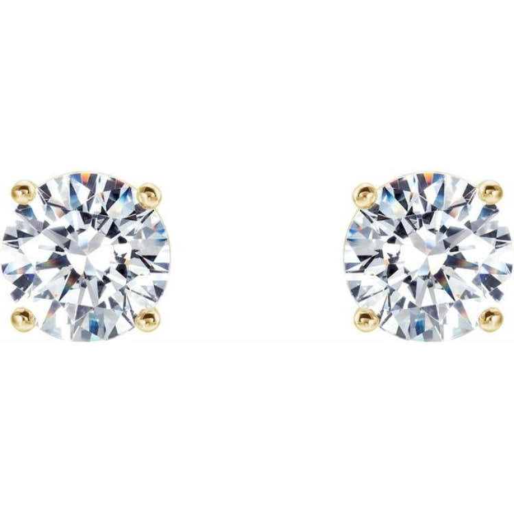 14K Yellow Gold 3/4 CTW Natural Diamond Cocktail-Style Earrings