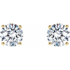 14K Yellow 1 CTW Natural Diamond Cocktail-Style Earrings