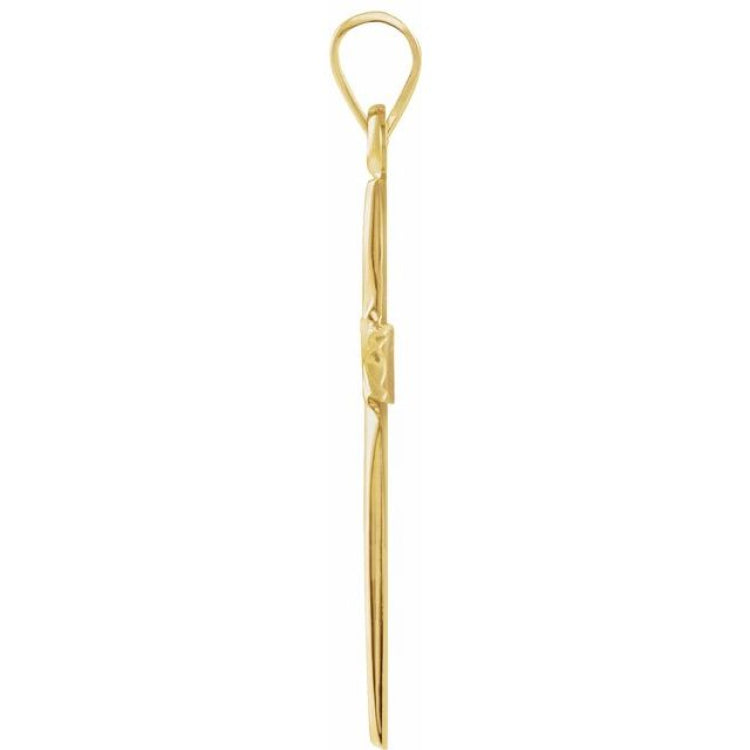14K Yellow 22x14 mm Cross Pendant