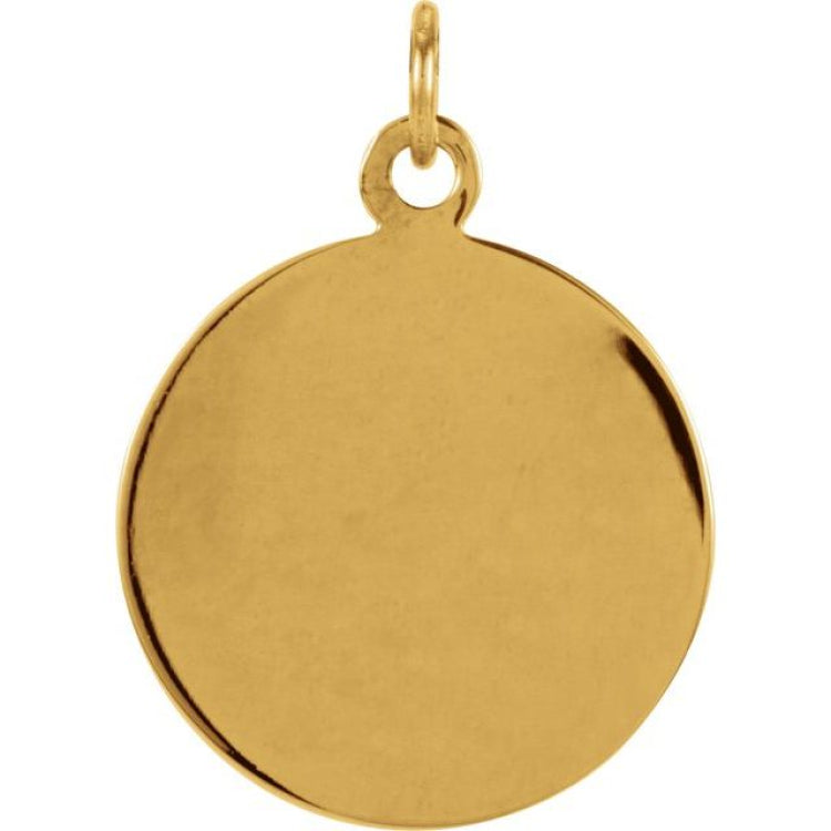 14K Yellow 15 mm St. Christopher Medal