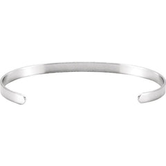 Sterling Silver Engravable Bangle 7 1/2" Bracelet