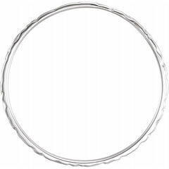 14K White Etched Ring