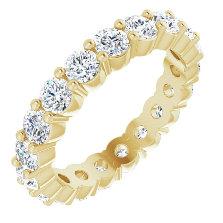 14K Yellow 1 3/4 CTW Natural Diamond Eternity Band Size 5.5