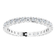 Platinum 1/2 CTW Natural Diamond Eternity Band Size 6