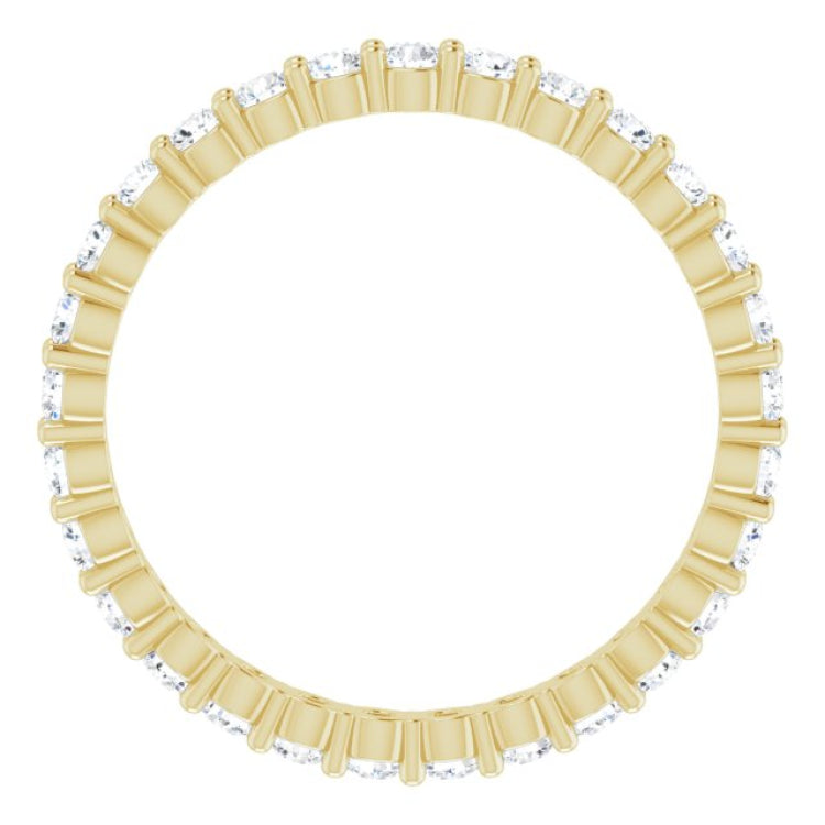 14K Yellow 3/4 CTW Natural Diamond Eternity Band Size 8