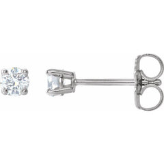 14K White 1/5 CTW Natural Diamond Earrings