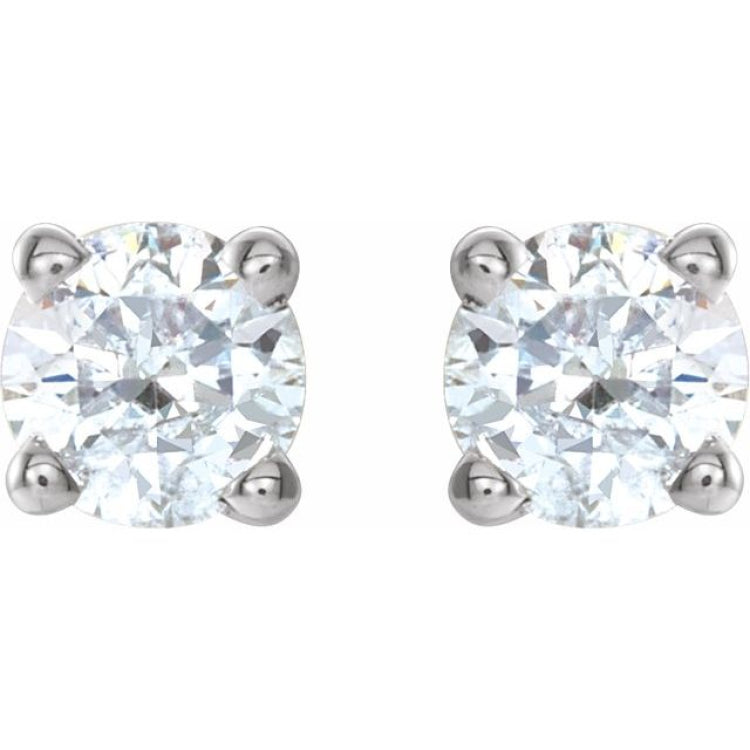 14K White 1/4 CTW Natural Diamond Earrings
